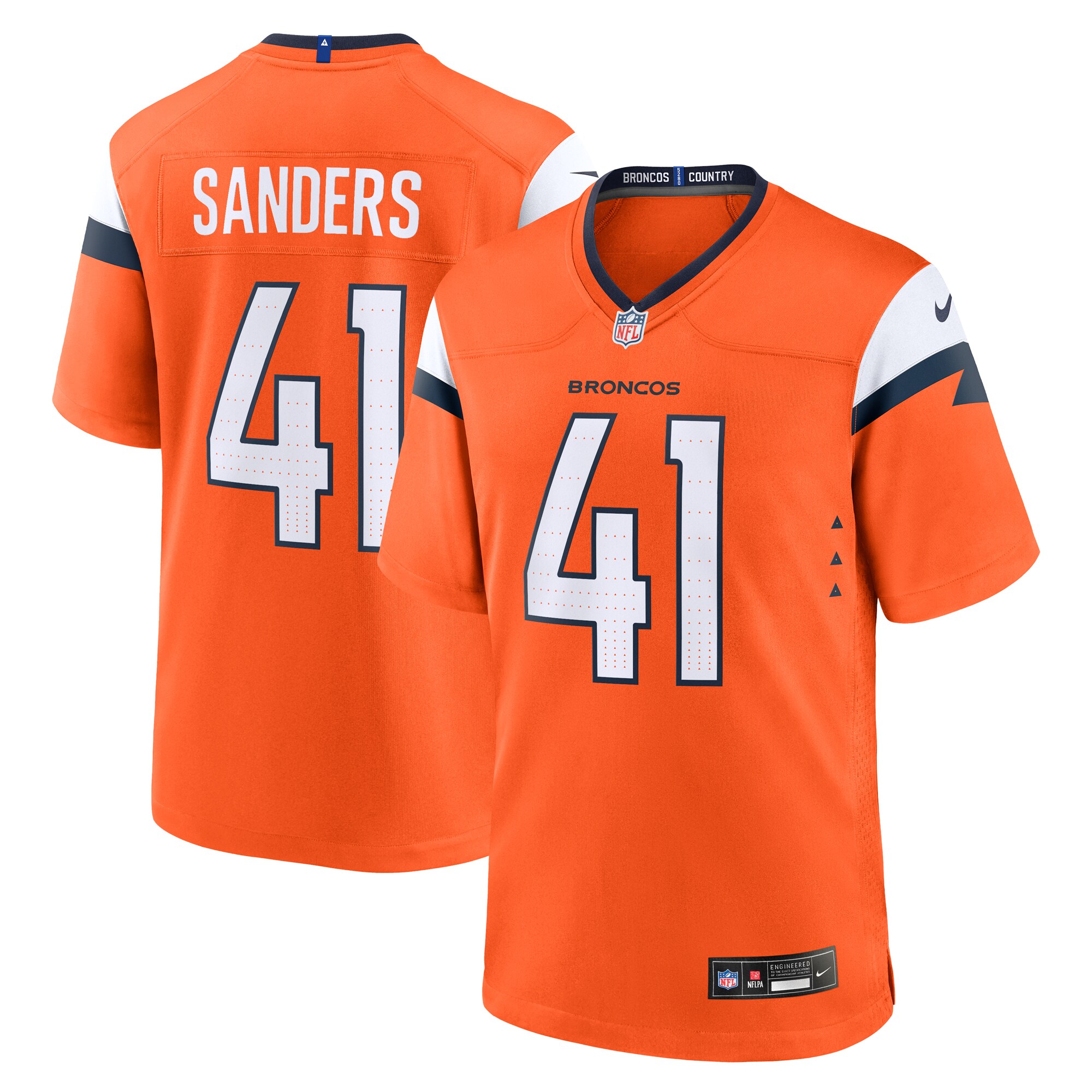 Drew Sanders Denver Broncos Game Jersey - Men's