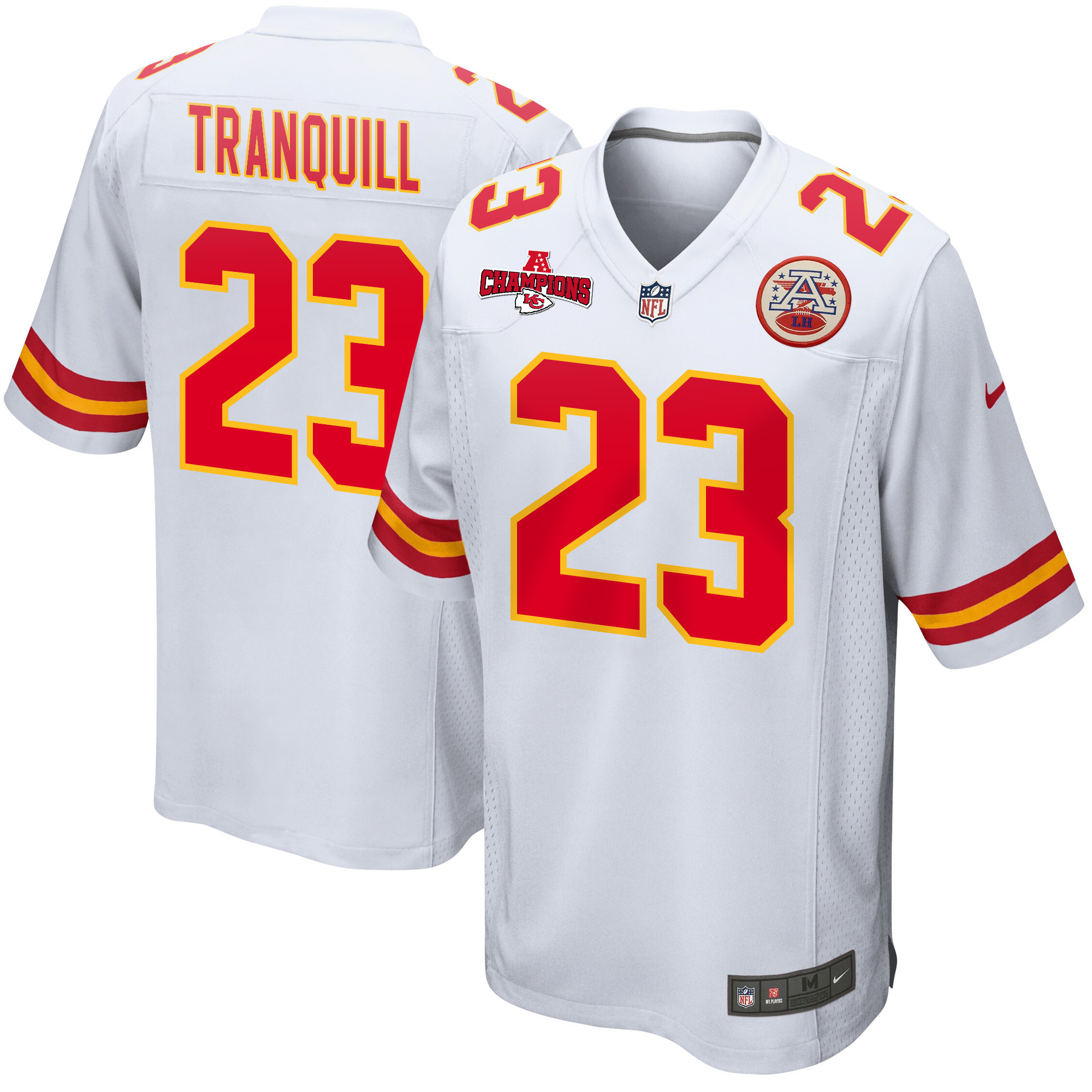 Drue Tranquill #23 Kansas City Chiefs Game Jersey - Men's | White