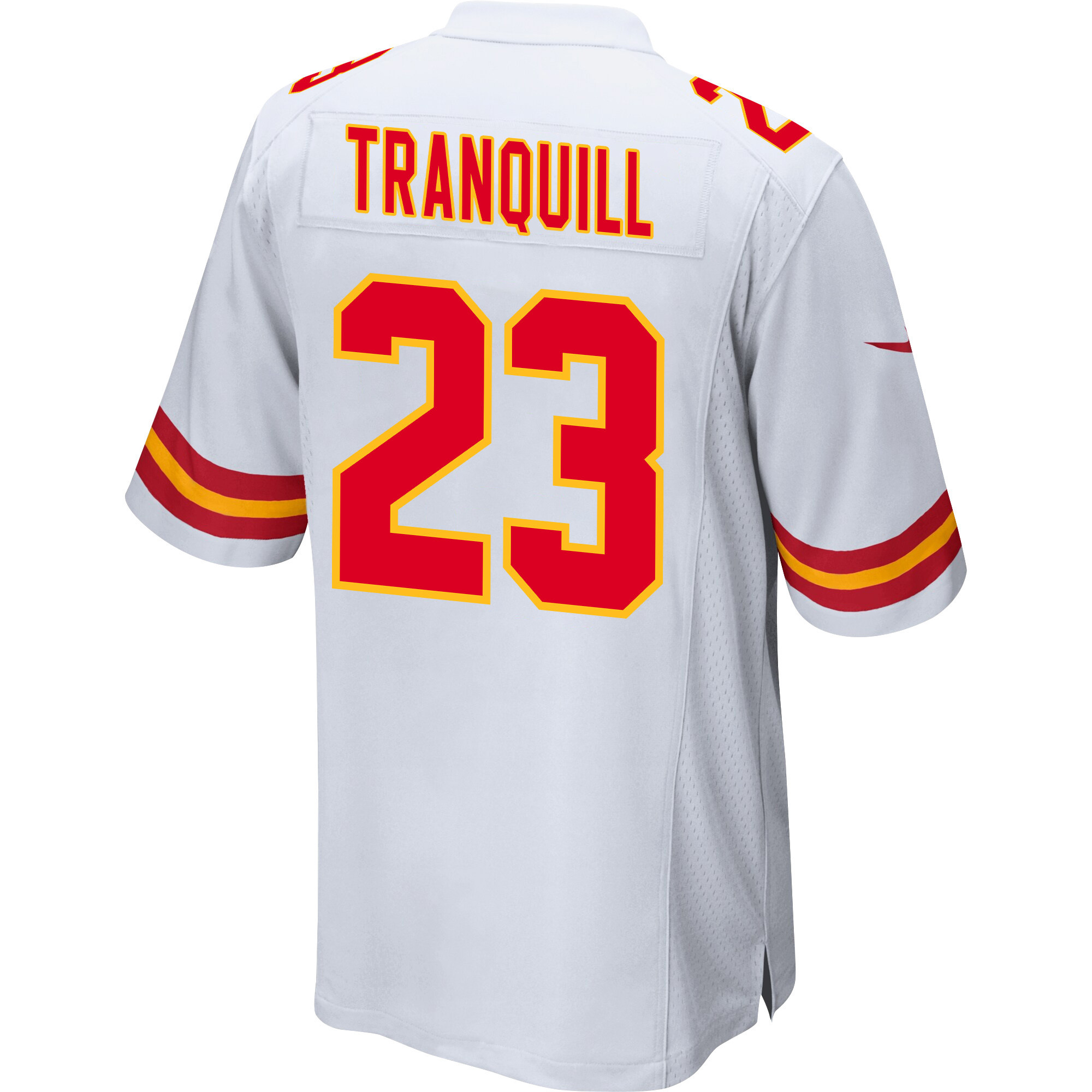 Drue Tranquill #23 Kansas City Chiefs Super Bowl LVIII Patch Game Jersey - Men's | White - Image 3