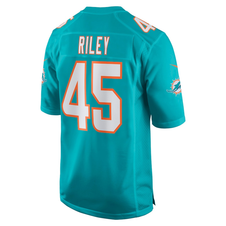 Duke Riley #45 Miami Dolphins Game Jersey - Men's | Aqua - Image 3