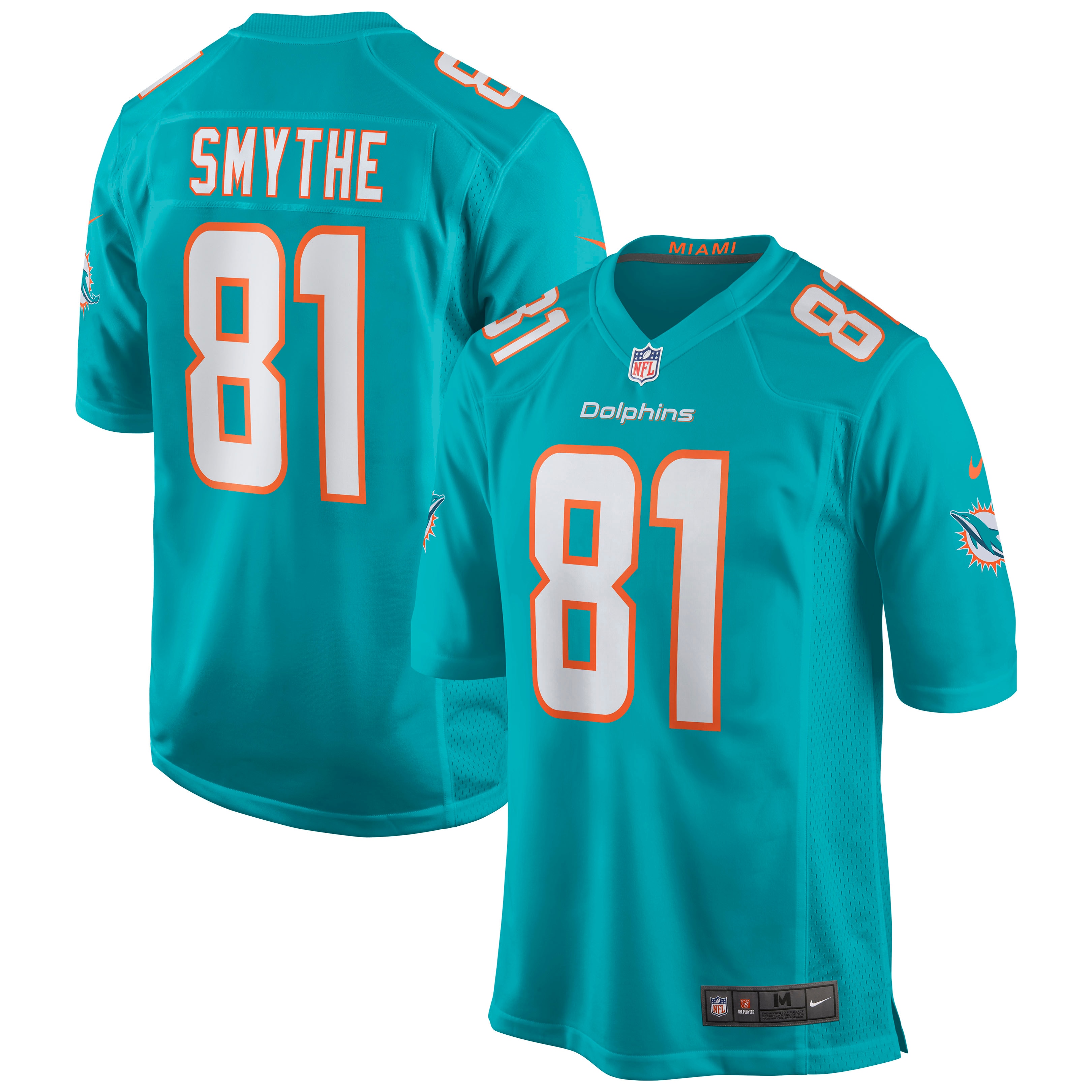 Durham Smythe Miami Dolphins Game Jersey - Men's