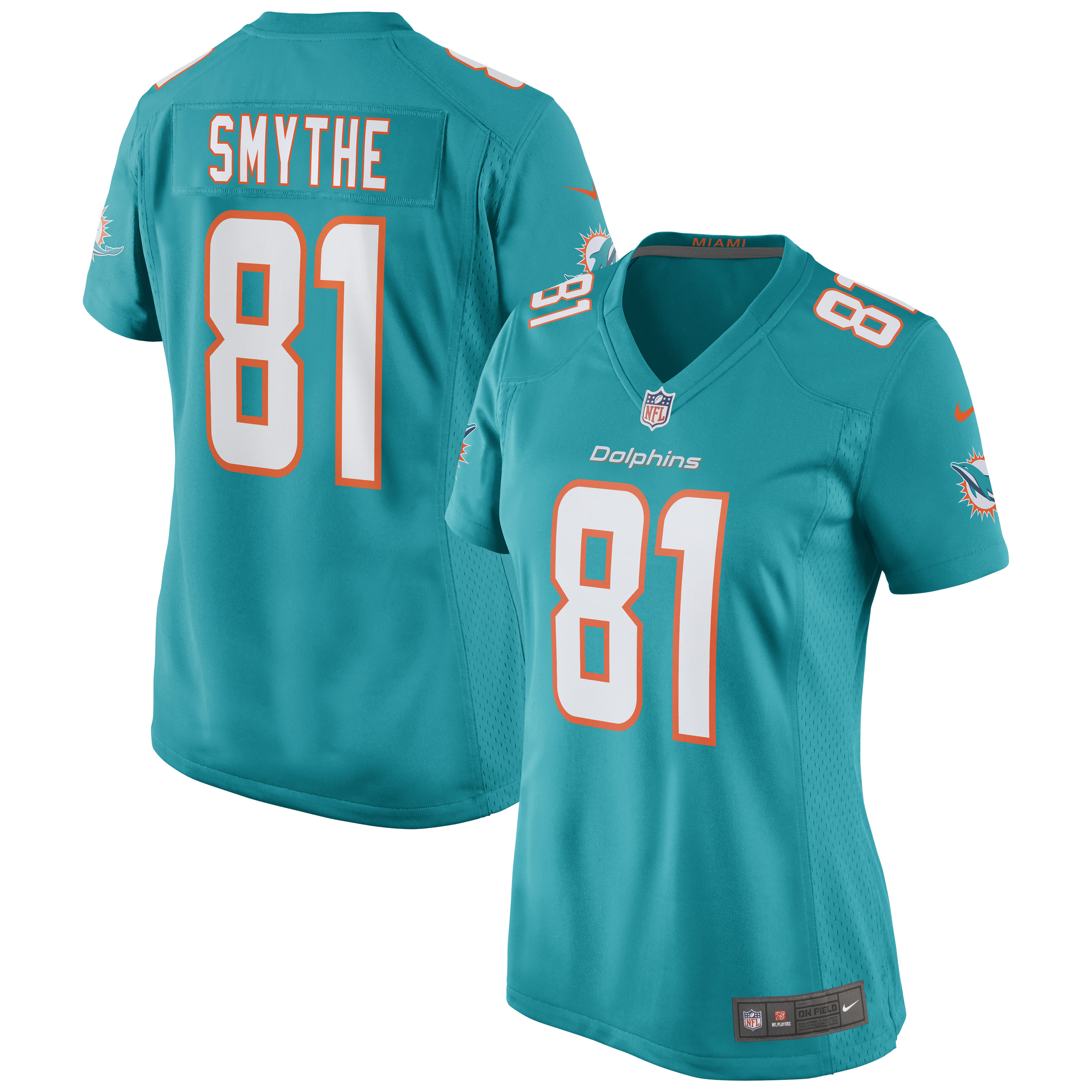 Durham Smythe Miami Dolphins Game Jersey - Women's