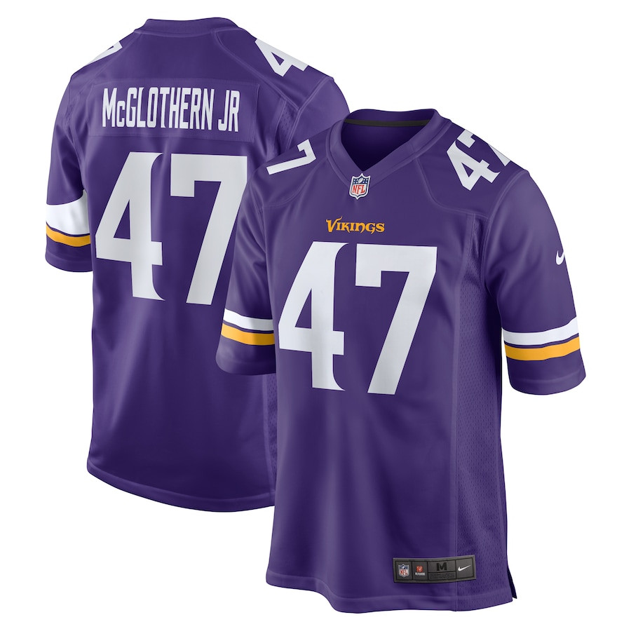 Dwight McGlothern Jr. #47 Minnesota Vikings Game Jersey - Men's | Purple