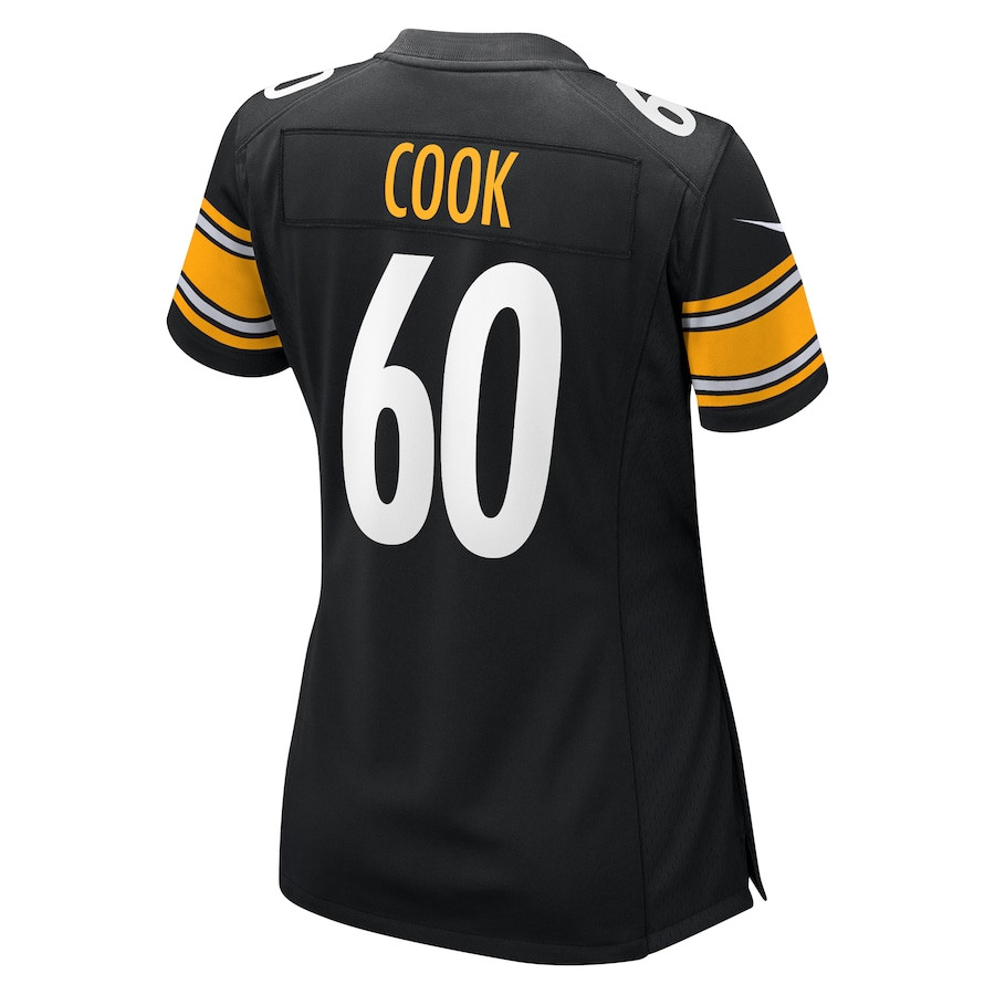 Dylan Cook #60 Pittsburgh Steelers Game Jersey - Women's | Black - Image 3