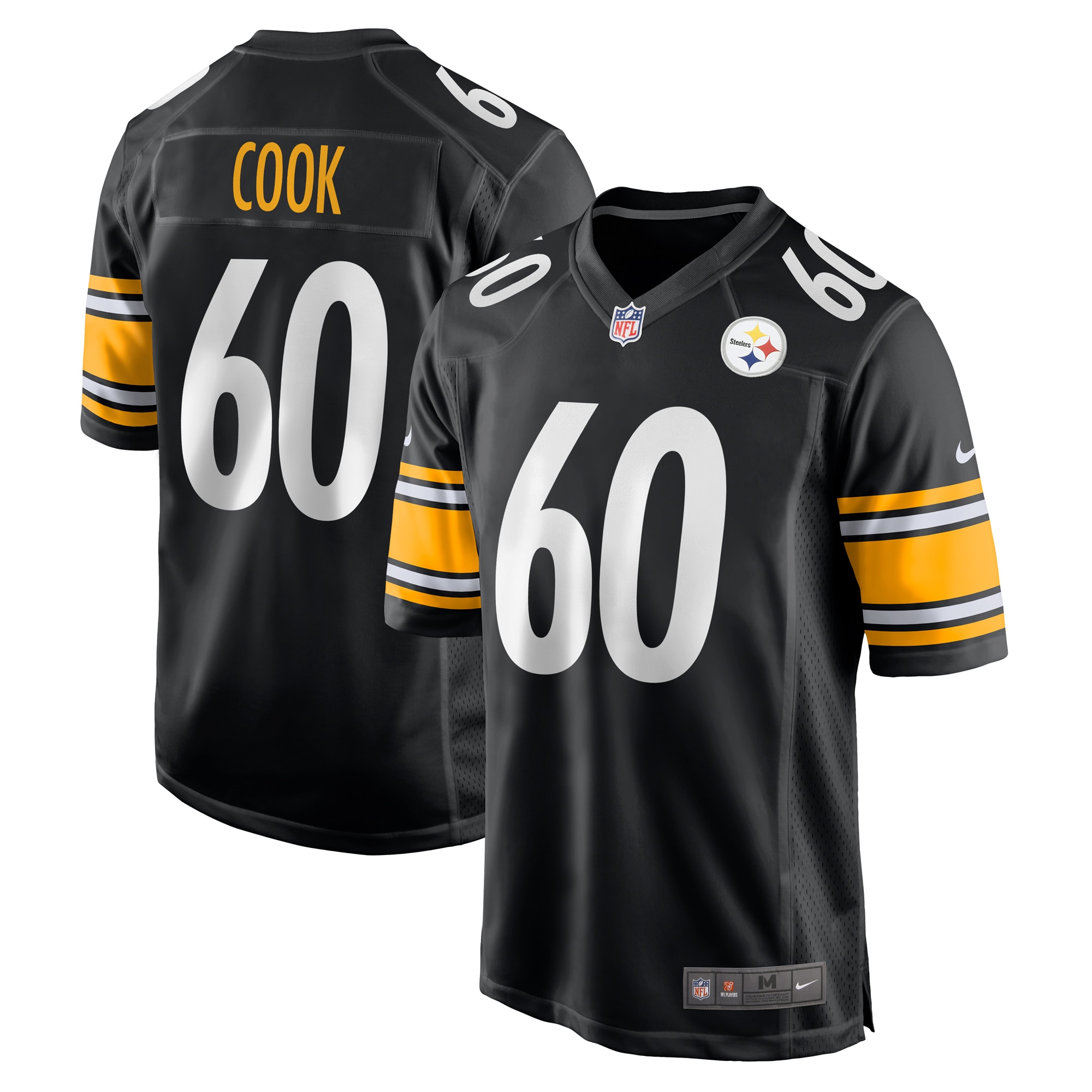 Dylan Cook Pittsburgh Steelers Game Jersey - Men's