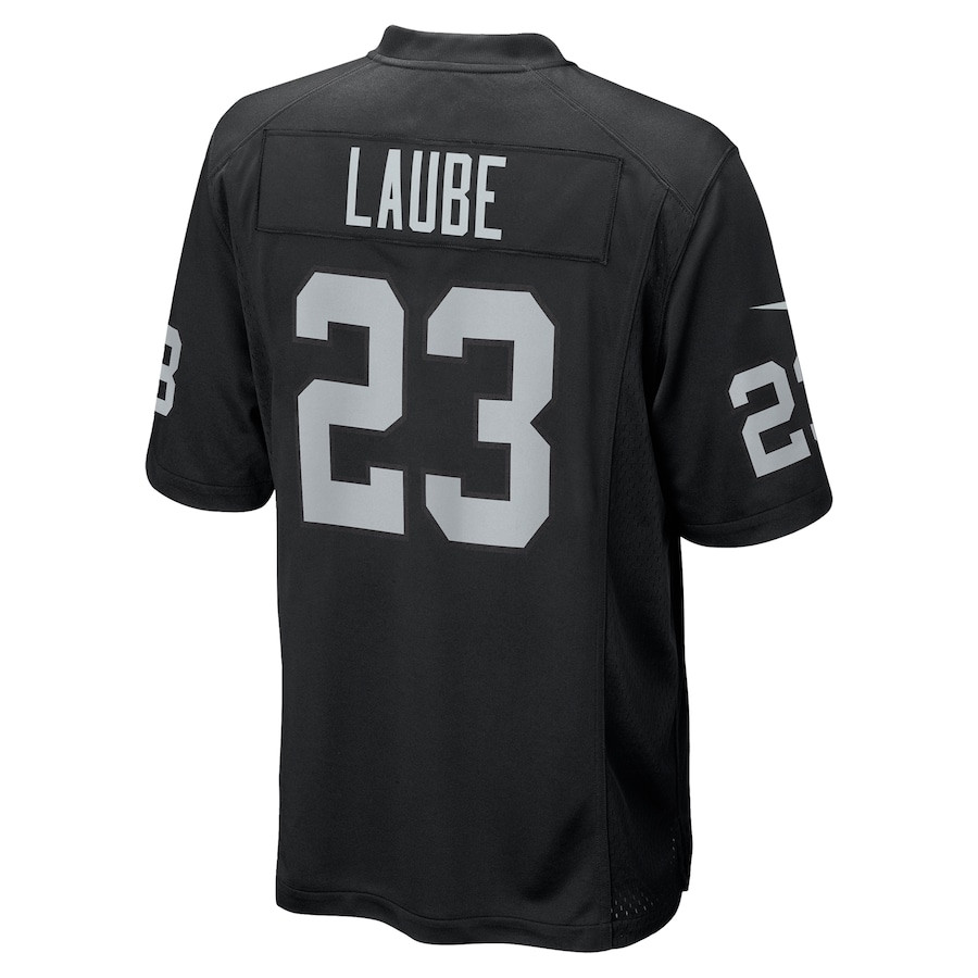 Dylan Laube #23 Las Vegas Raiders Game Jersey - Men's | Black - Image 3
