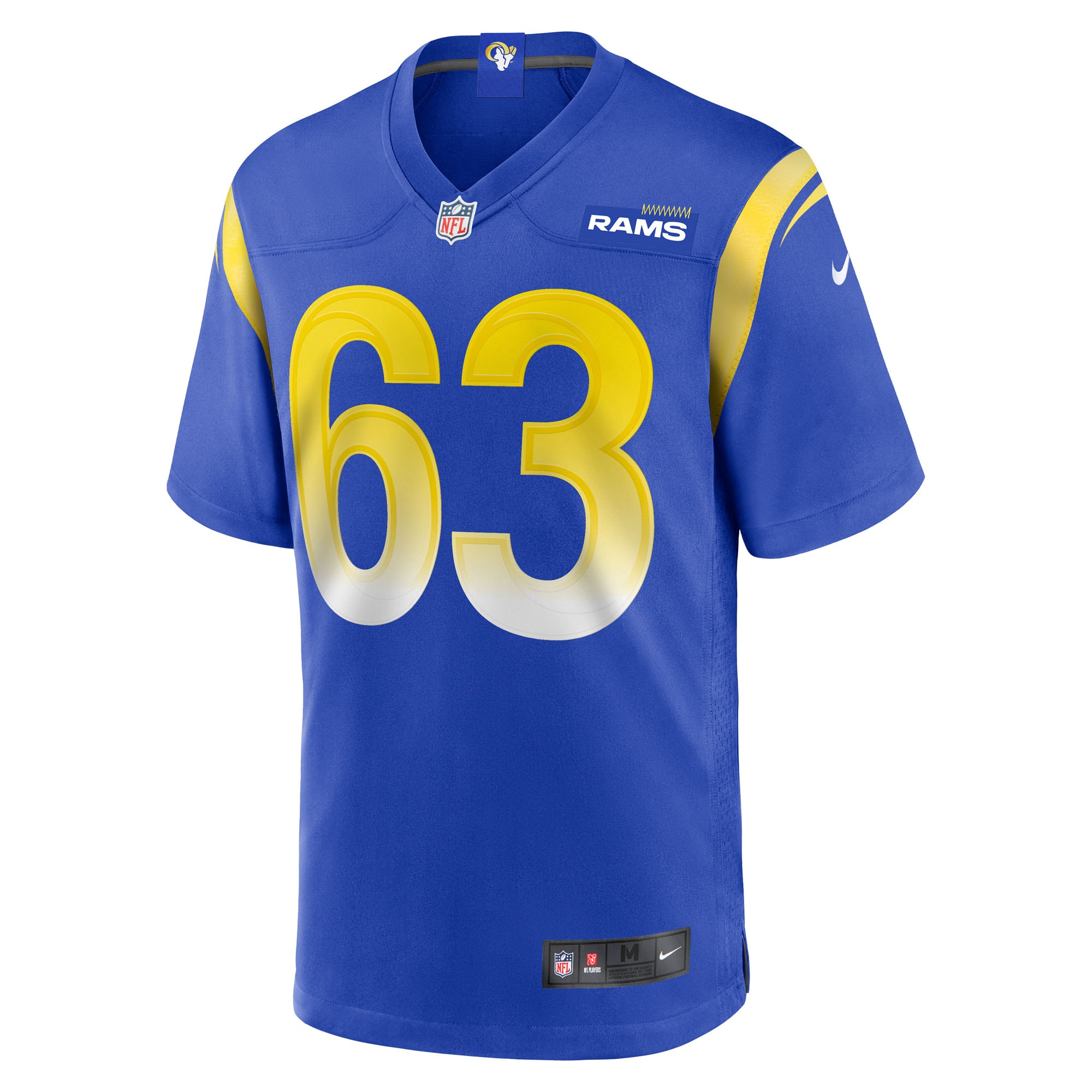 Alternative view of Dylan McMahon Los Angeles Rams Game Jersey - Men's