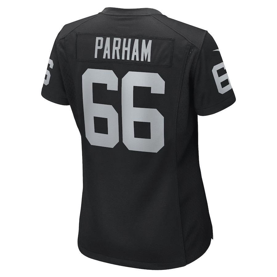 Dylan Parham #66 Las Vegas Raiders Game Jersey - Women's | Black - Image 3