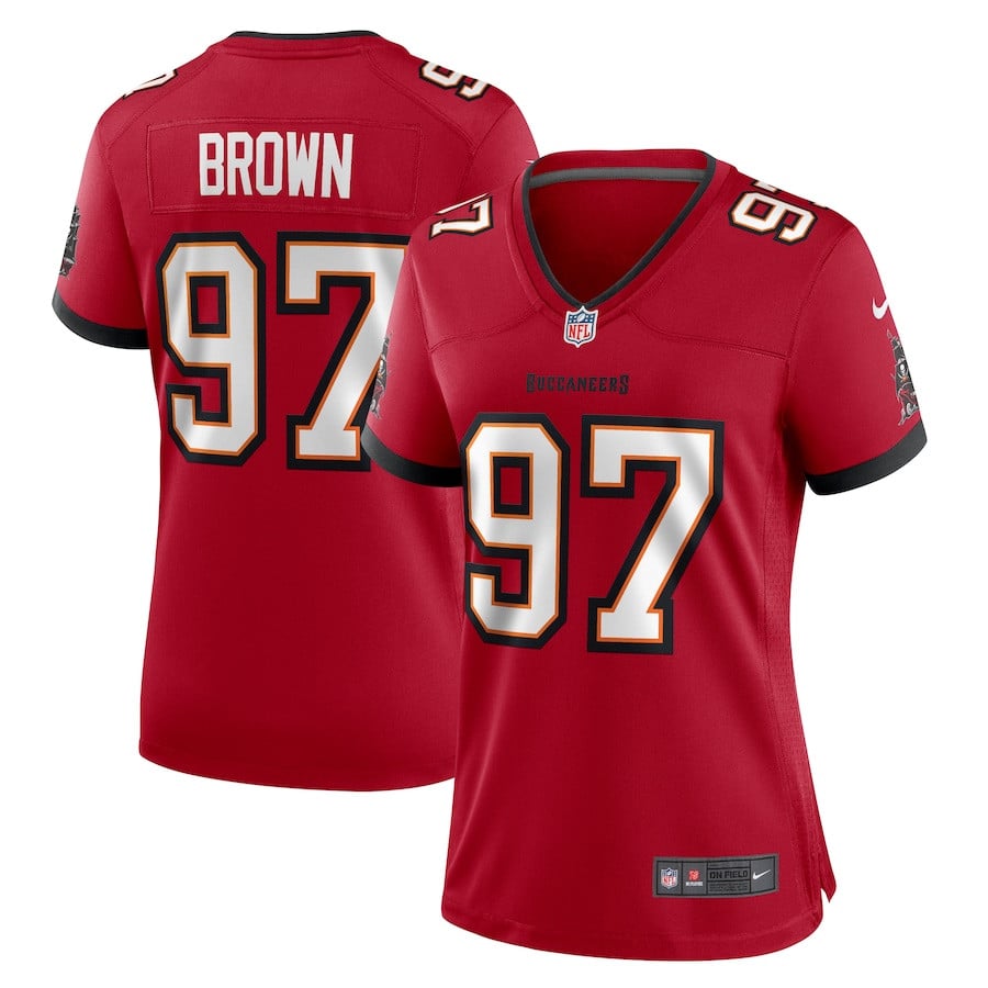 Earnest Brown IV #97 Tampa Bay Buccaneers Game Jersey - Women's | Red