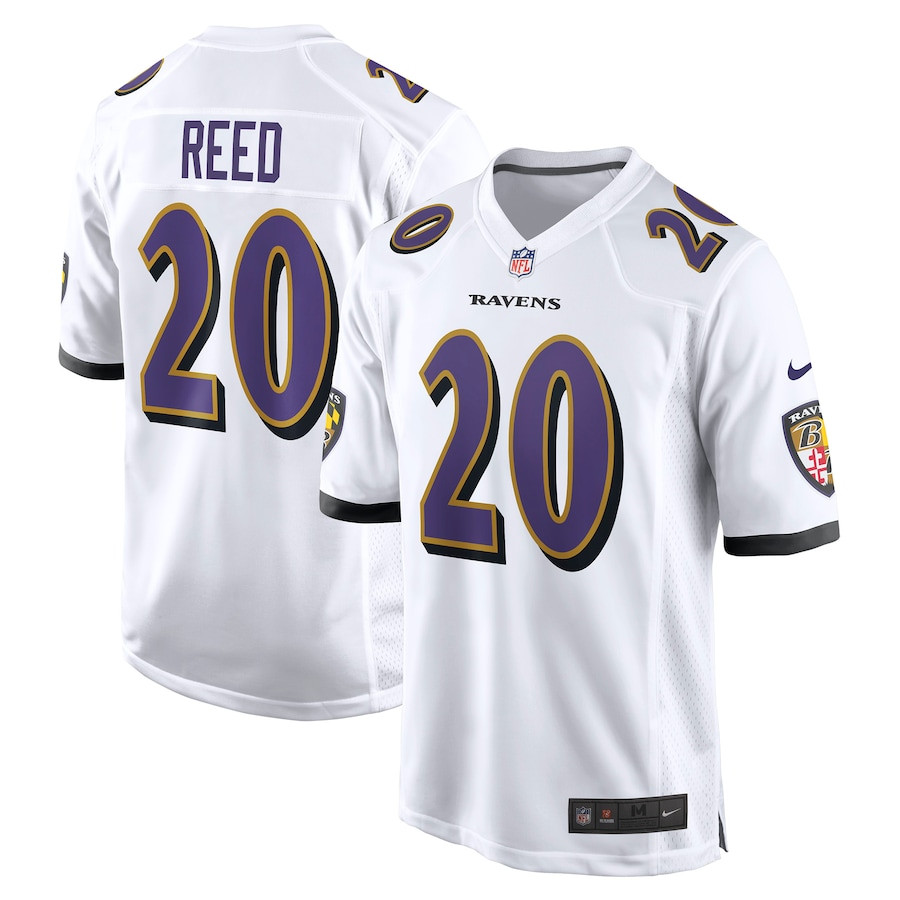 Ed Reed #20 Baltimore Ravens Game Jersey - Men's | White