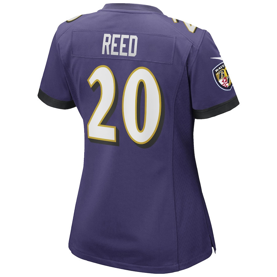 Ed Reed #20 Baltimore Ravens Super Bowl LIX Game Jersey - Women's | Purple - Image 3