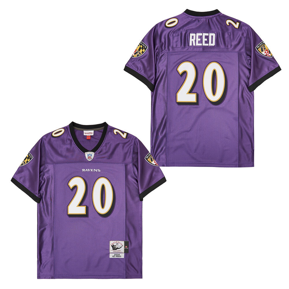Ed Reed #20 Baltimore Ravens Throwback Game Jersey - Men's | Purple