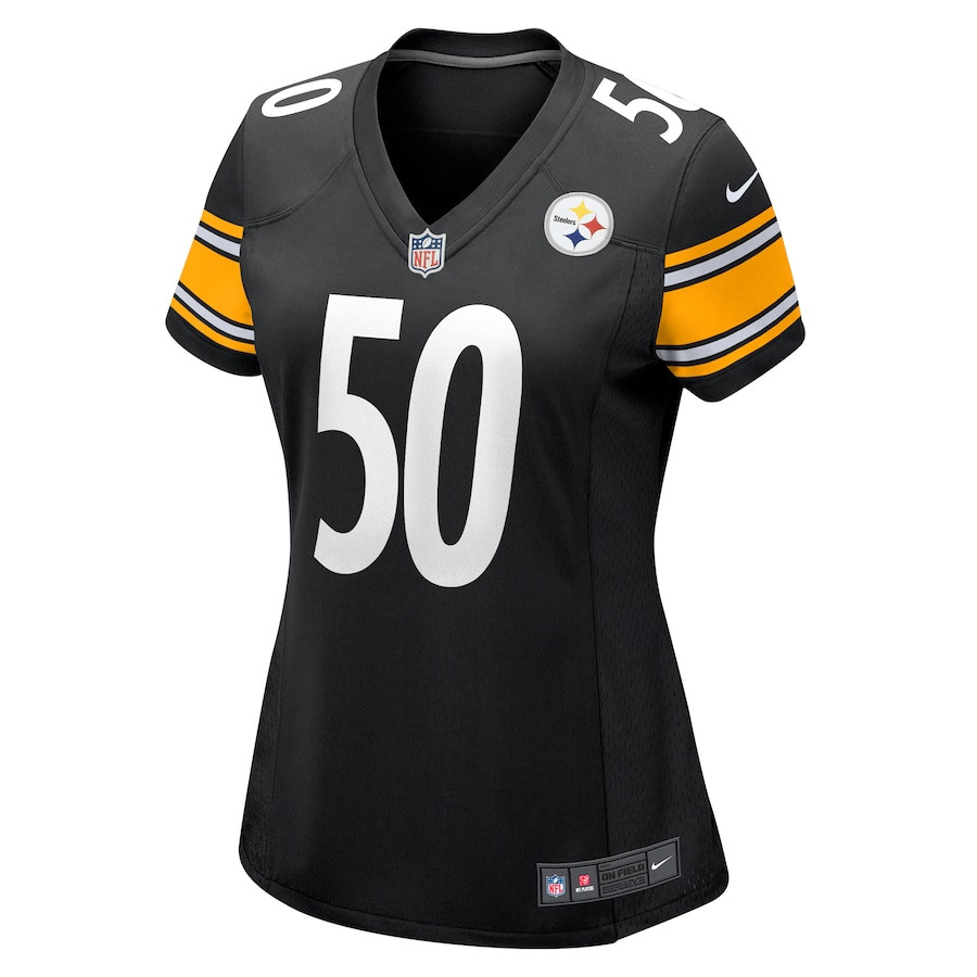 Alternative view of Elandon Roberts #50 Pittsburgh Steelers Game Jersey - Women's | Black