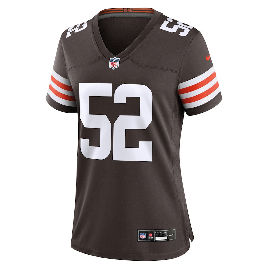 Alternative view of Elerson Smith #52 Cleveland Browns Game Jersey - Women's | Brown