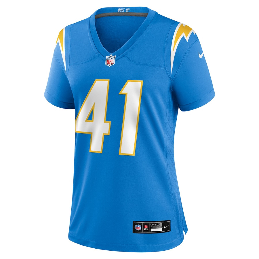 Alternative view of Eli Apple #41 Los Angeles Chargers Game Jersey - Women's | Powder Blue