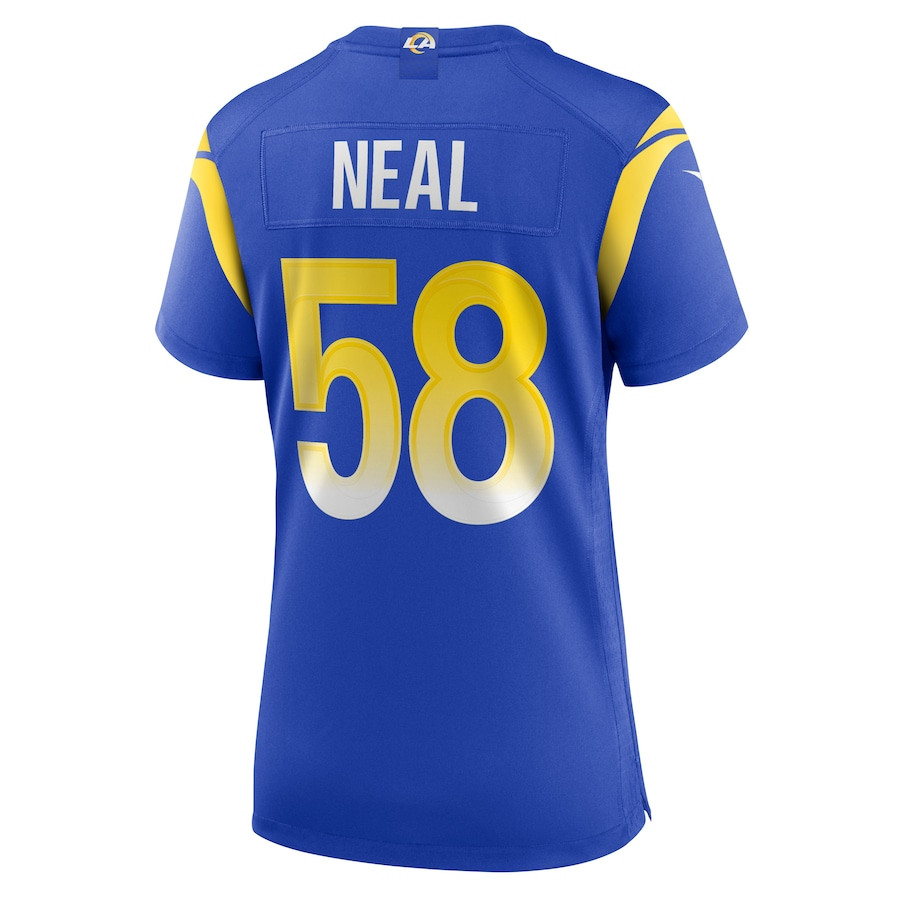 Eli Neal #58 Los Angeles Rams Game Jersey - Women's | Royal - Image 3
