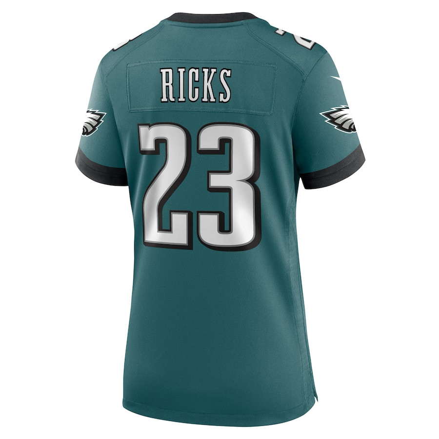 Eli Ricks #23 Philadelphia Eagles Game Jersey - Women's | Midnight Green - Image 3