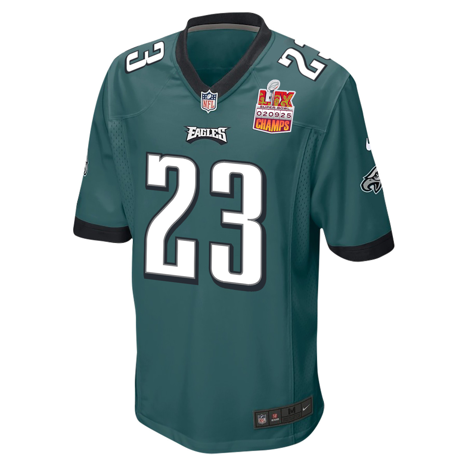 Eli Ricks #23 Philadelphia Eagles Super Bowl LIX Champions Patch Game Jersey - Men's | Midnight Green - Image 3