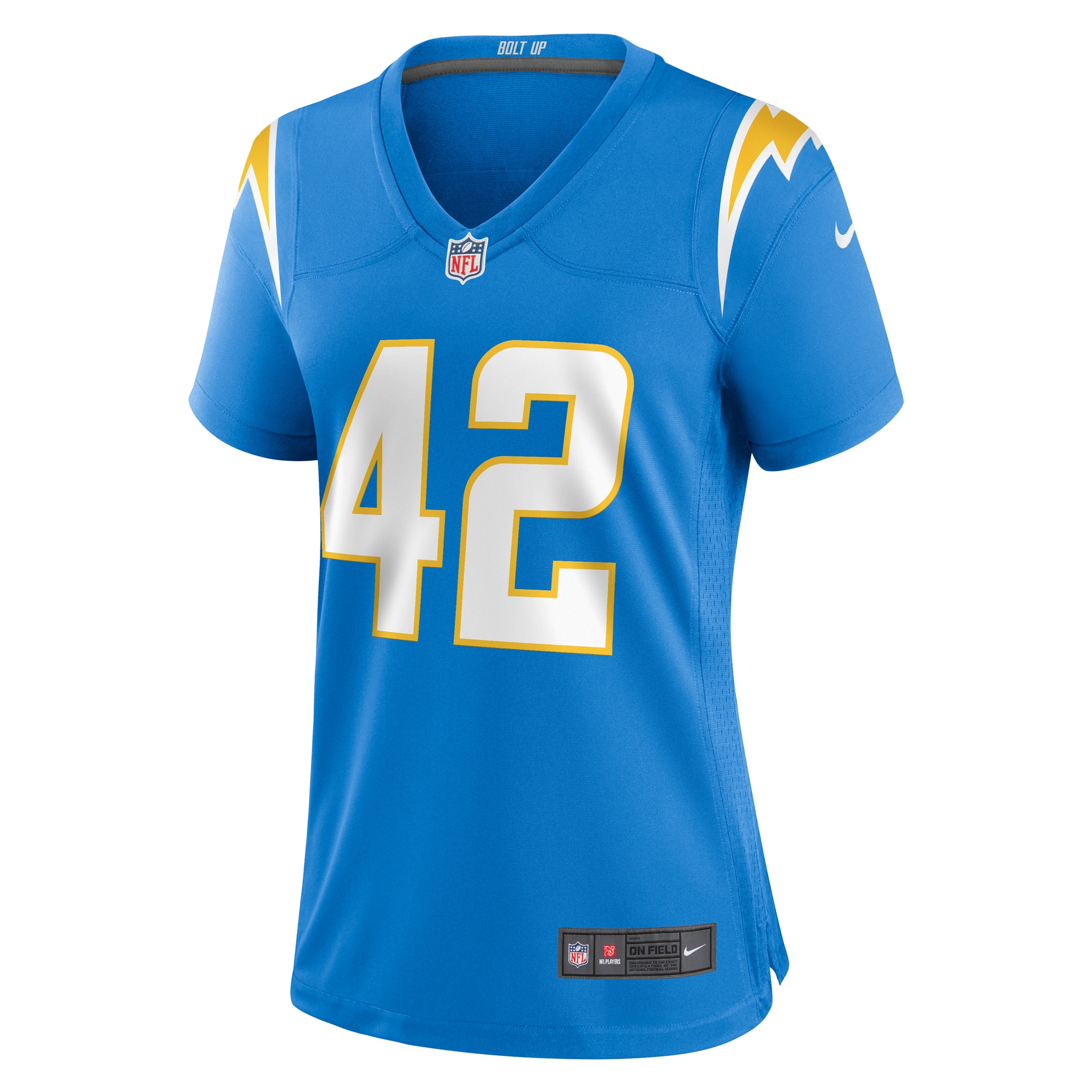 Alternative view of Elijah Dotson Los Angeles Chargers Game Jersey - Women's