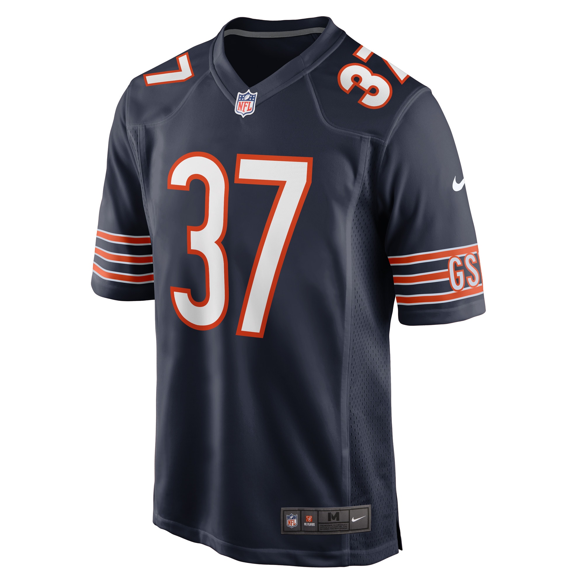Alternative view of Elijah Hicks Chicago Bears Game Jersey - Men's