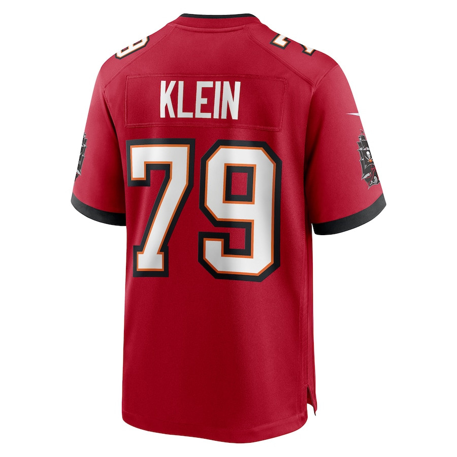 Elijah Klein #79 Tampa Bay Buccaneers Game Jersey - Men's | Red - Image 3