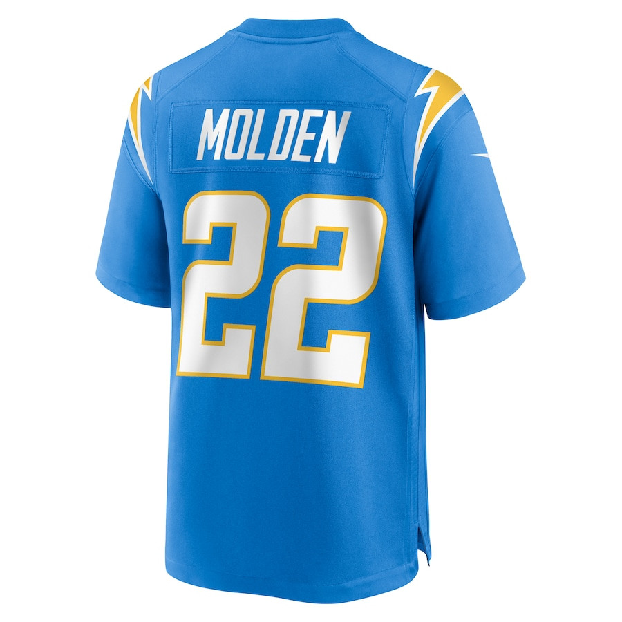 Elijah Molden #22 Los Angeles Chargers Game Jersey - Men's | Powder Blue - Image 3