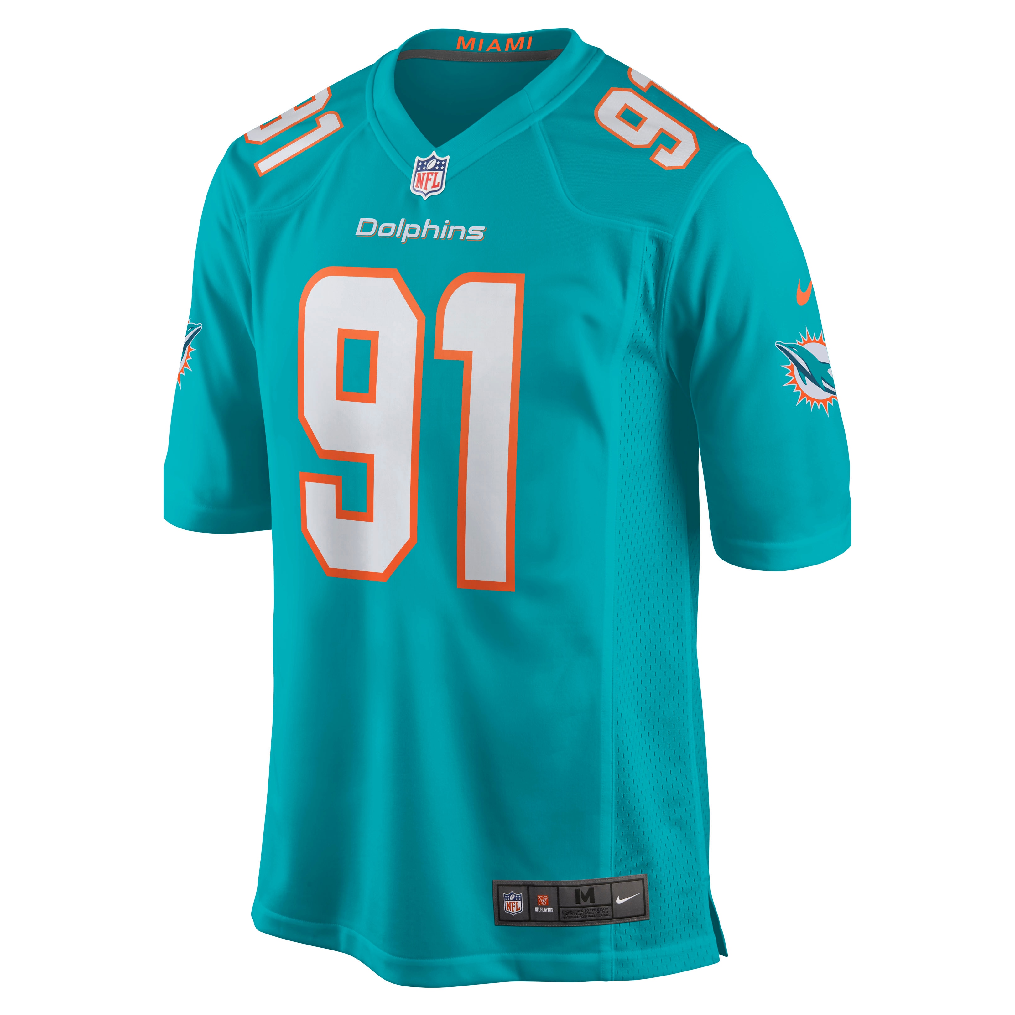 Alternative view of Emmanuel Ogbah Miami Dolphins Game Jersey - Men's