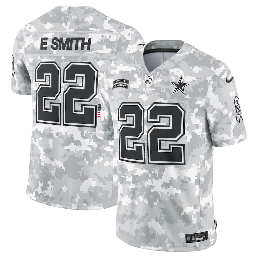 Emmitt Smith #22 Dallas Cowboys Salute To Service Limited Jersey - Men's | Arctic Camo