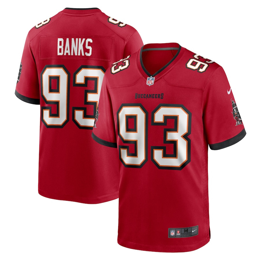 Eric Banks #93 Tampa Bay Buccaneers Game Jersey - Men's | Red