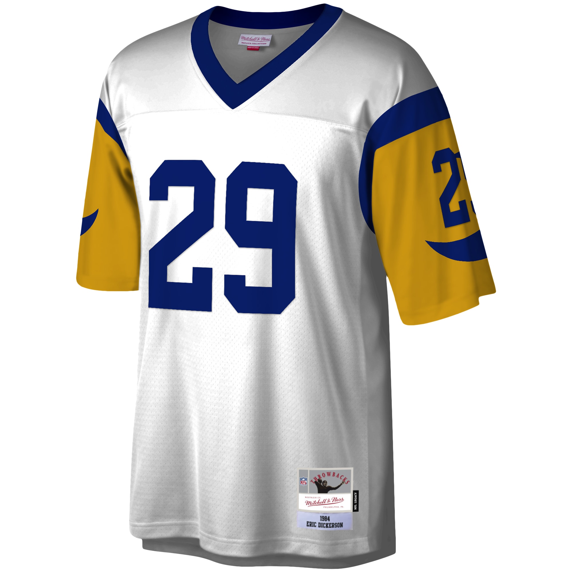 Alternative view of Eric Dickerson Mitchell & Ness Los Angeles Rams Game Jersey - Men's