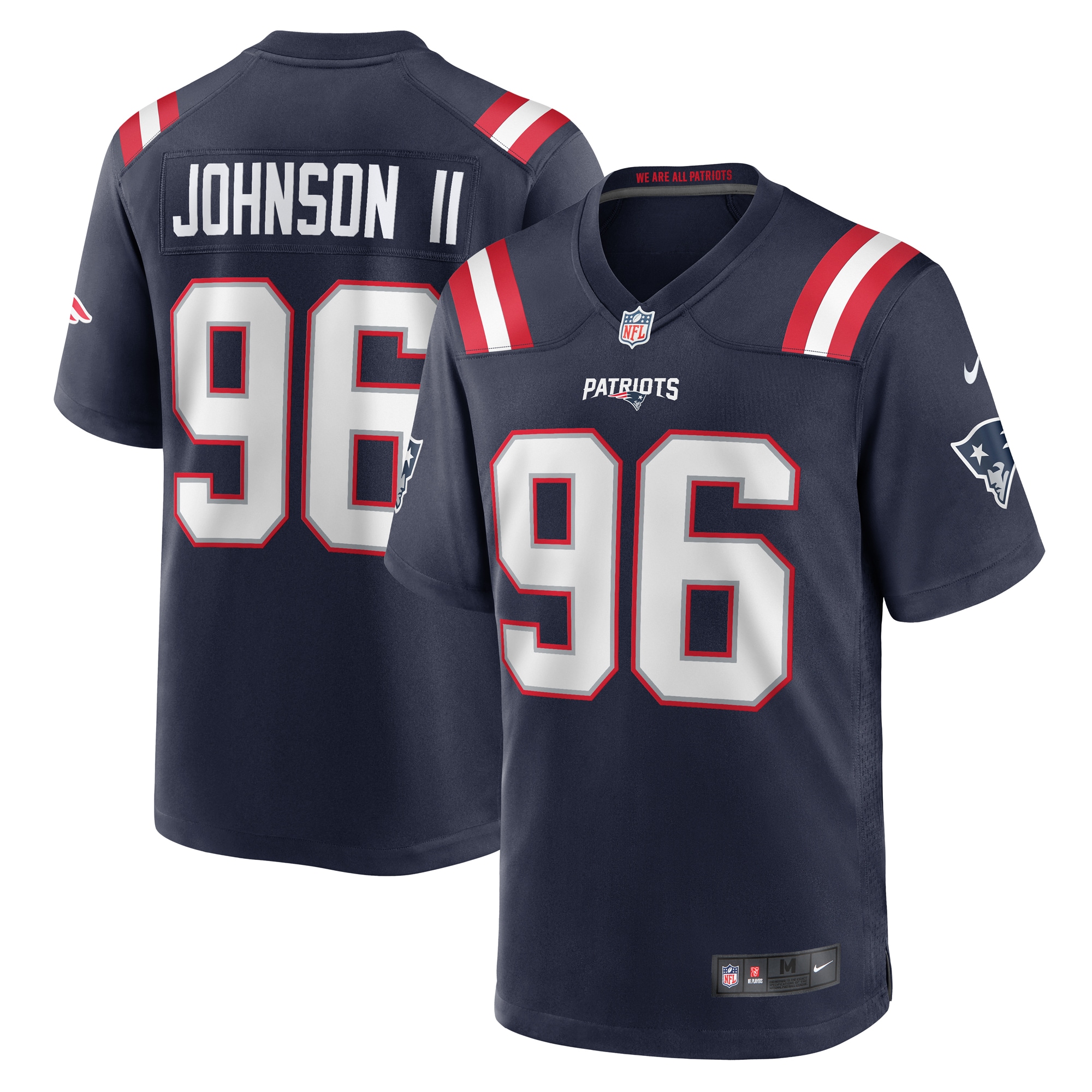 Eric Johnson II New England Patriots Game Jersey - Men's