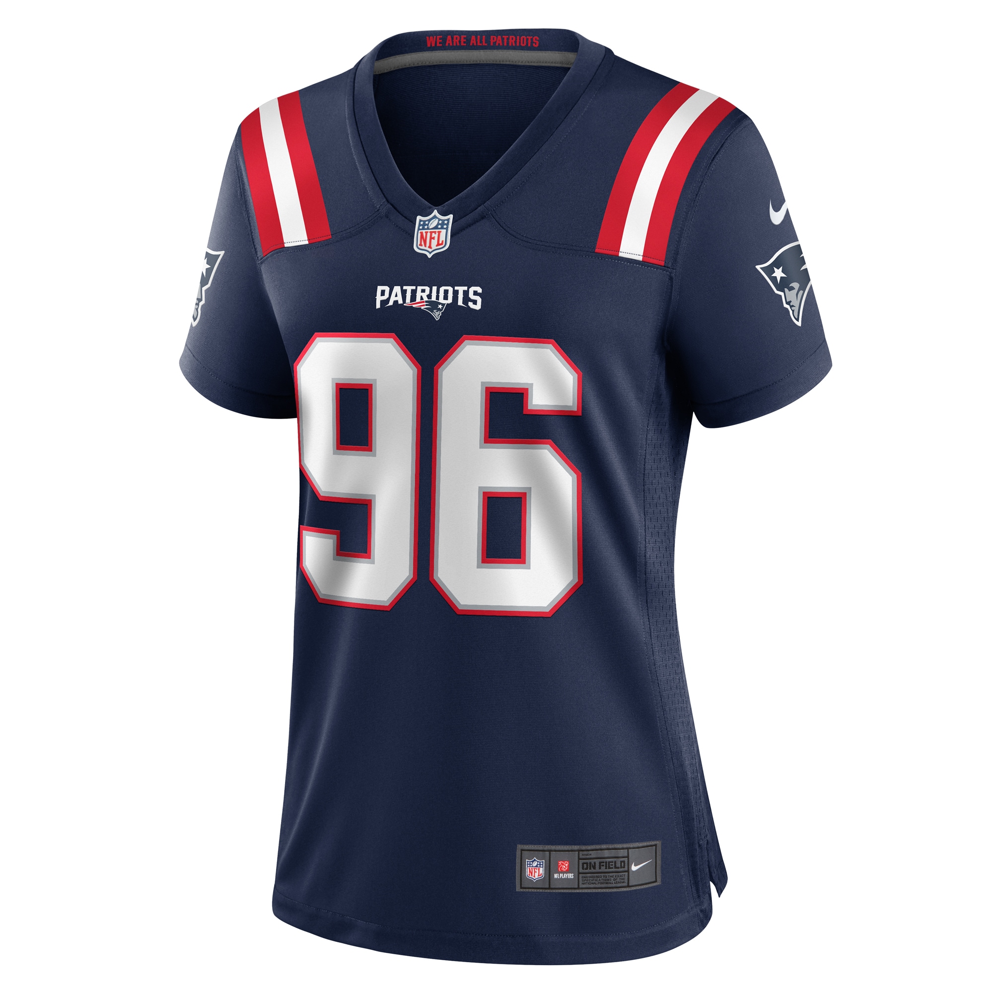 Alternative view of Eric Johnson II New England Patriots Game Jersey - Women's