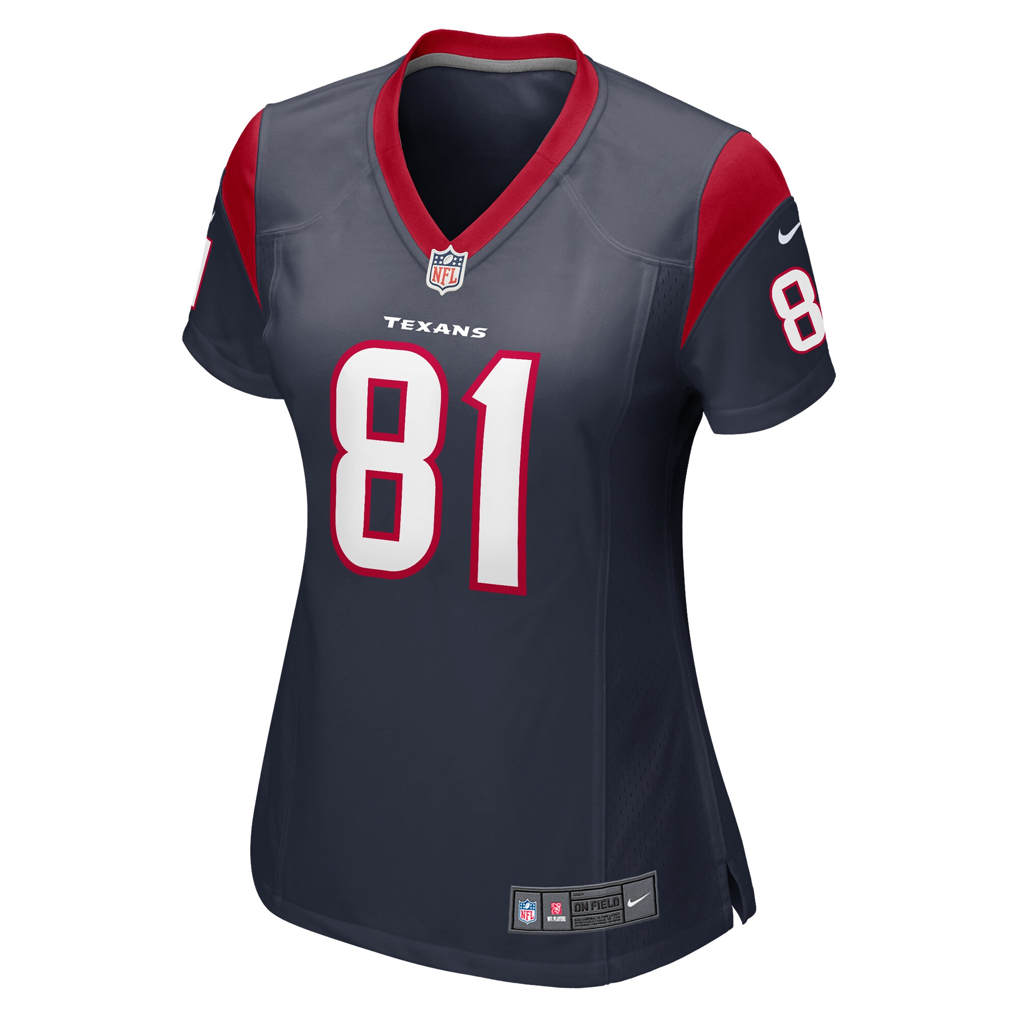 Alternative view of Eric Saubert Houston Texans Game Jersey - Women's