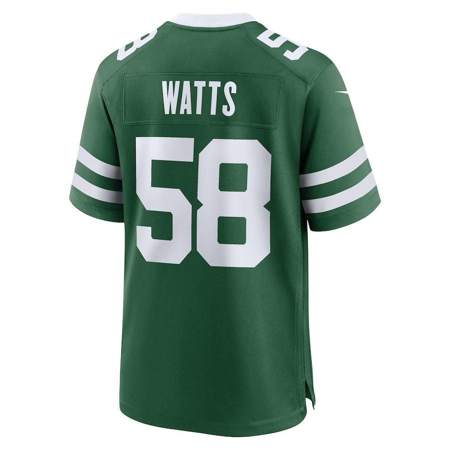 Eric Watts #58 New York Jets Game Jersey - Men's | Legacy Green - Image 3
