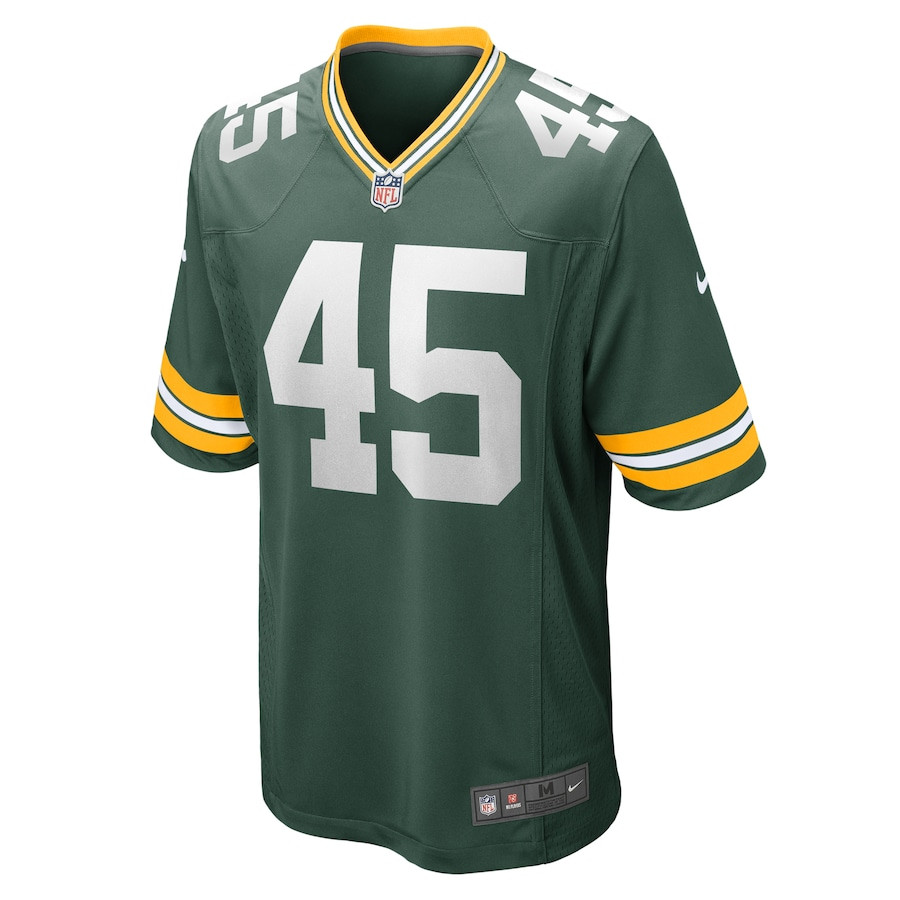 Alternative view of Eric Wilson #45 Green Bay Packers Game Jersey - Men's | Green