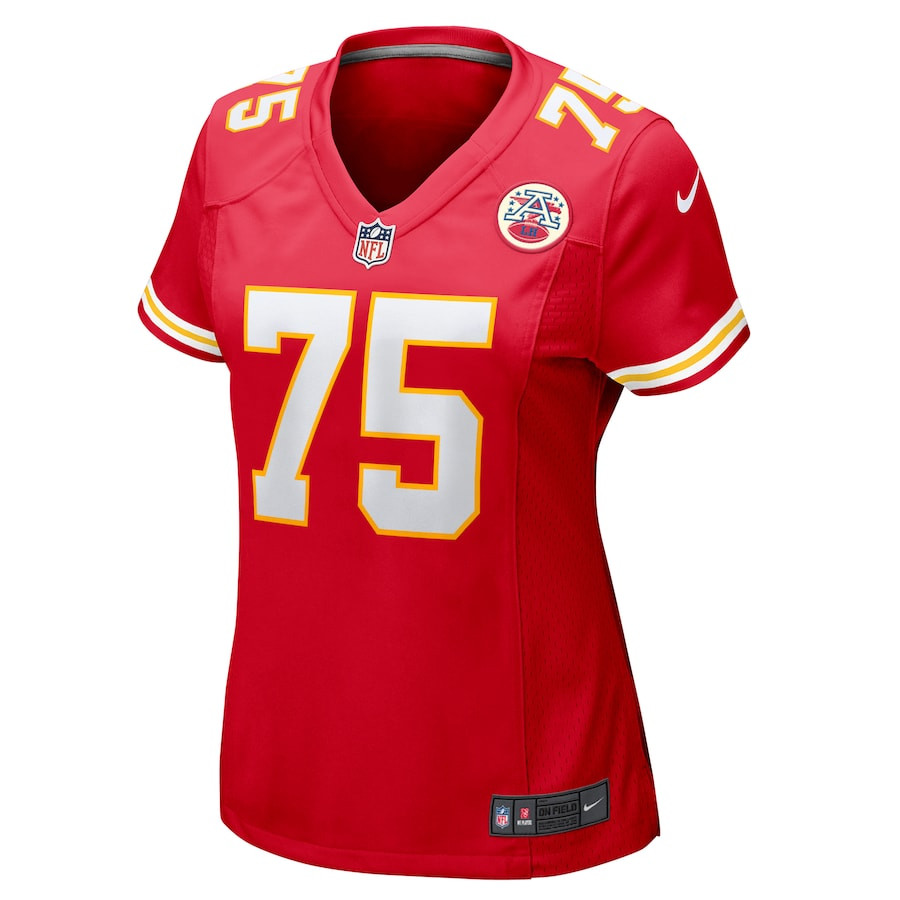 Alternative view of Ethan Driskell #75 Kansas City Chiefs Game Jersey - Women's | Red