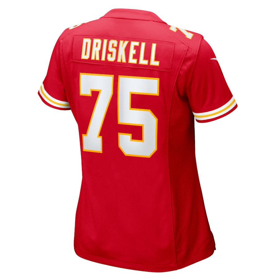 Ethan Driskell #75 Kansas City Chiefs Game Jersey - Women's | Red - Image 3