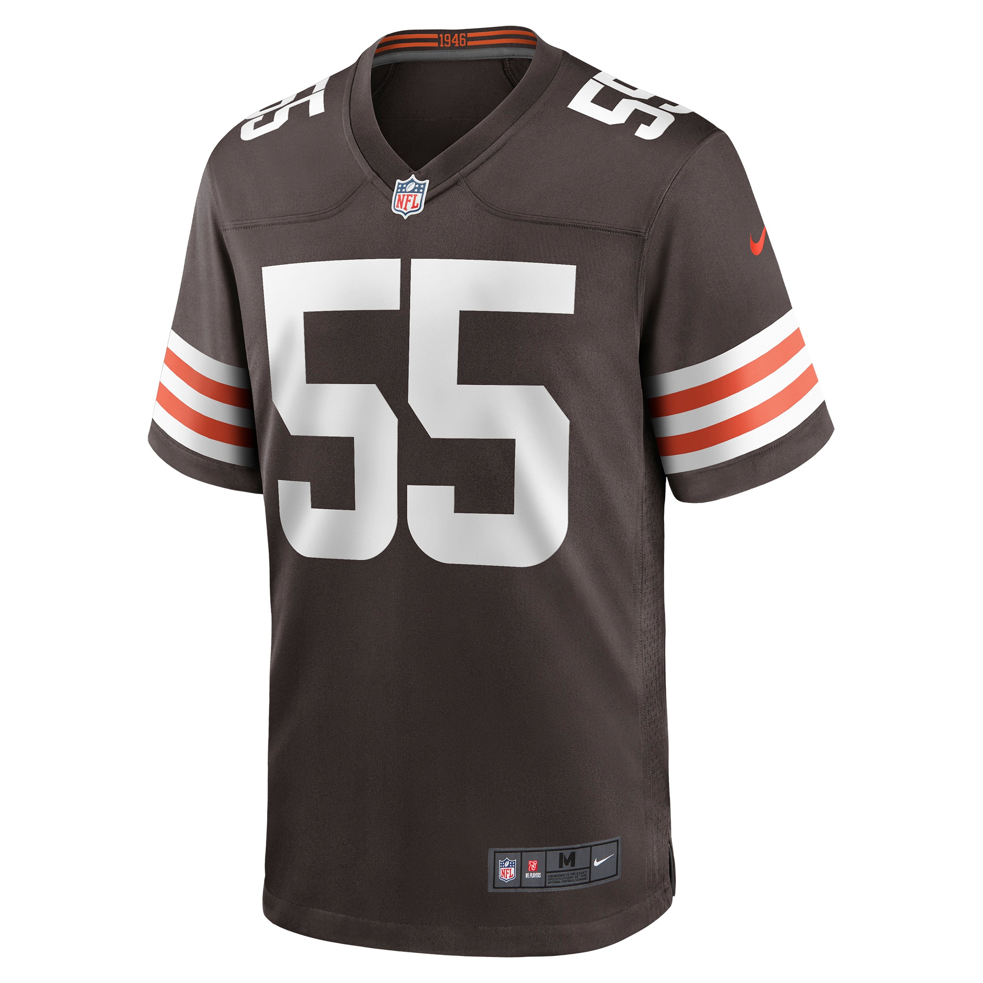 Alternative view of Ethan Pocic Cleveland Browns Game Jersey - Men's