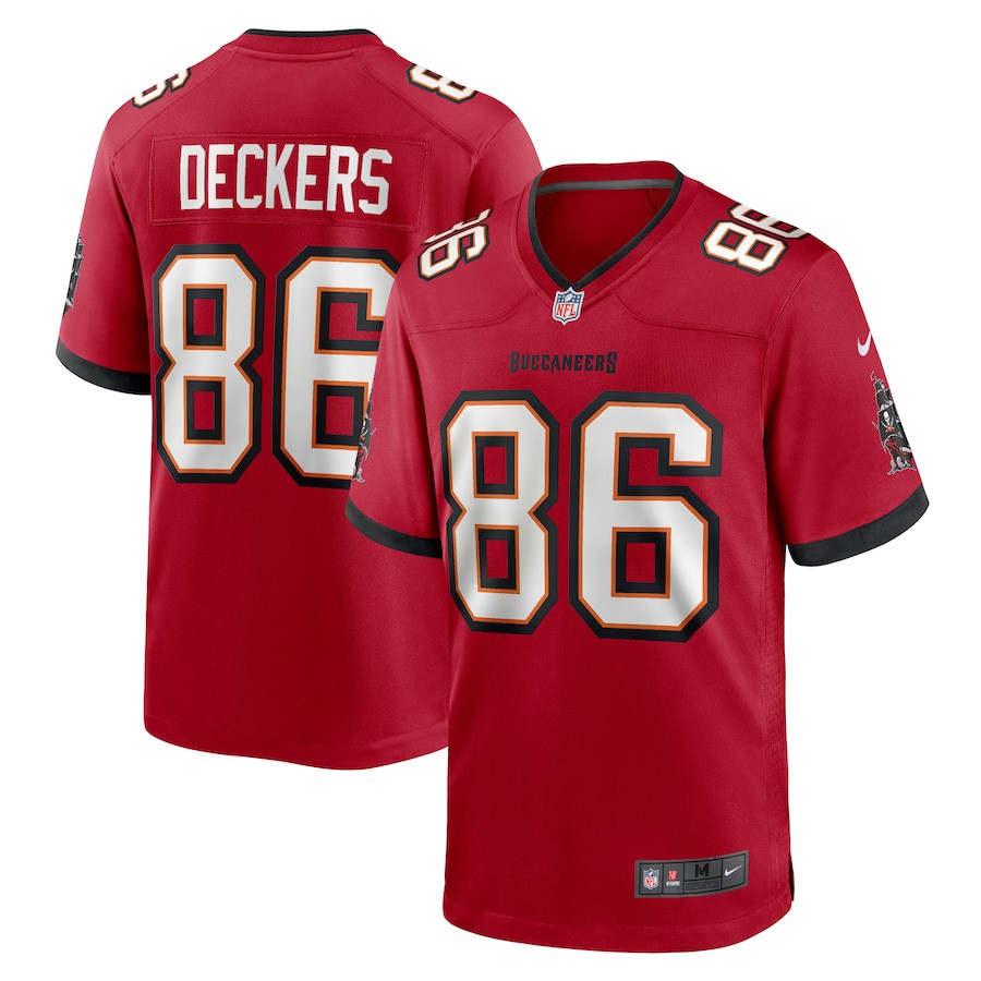 Evan Deckers #86 Tampa Bay Buccaneers Game Jersey - Men's | Red