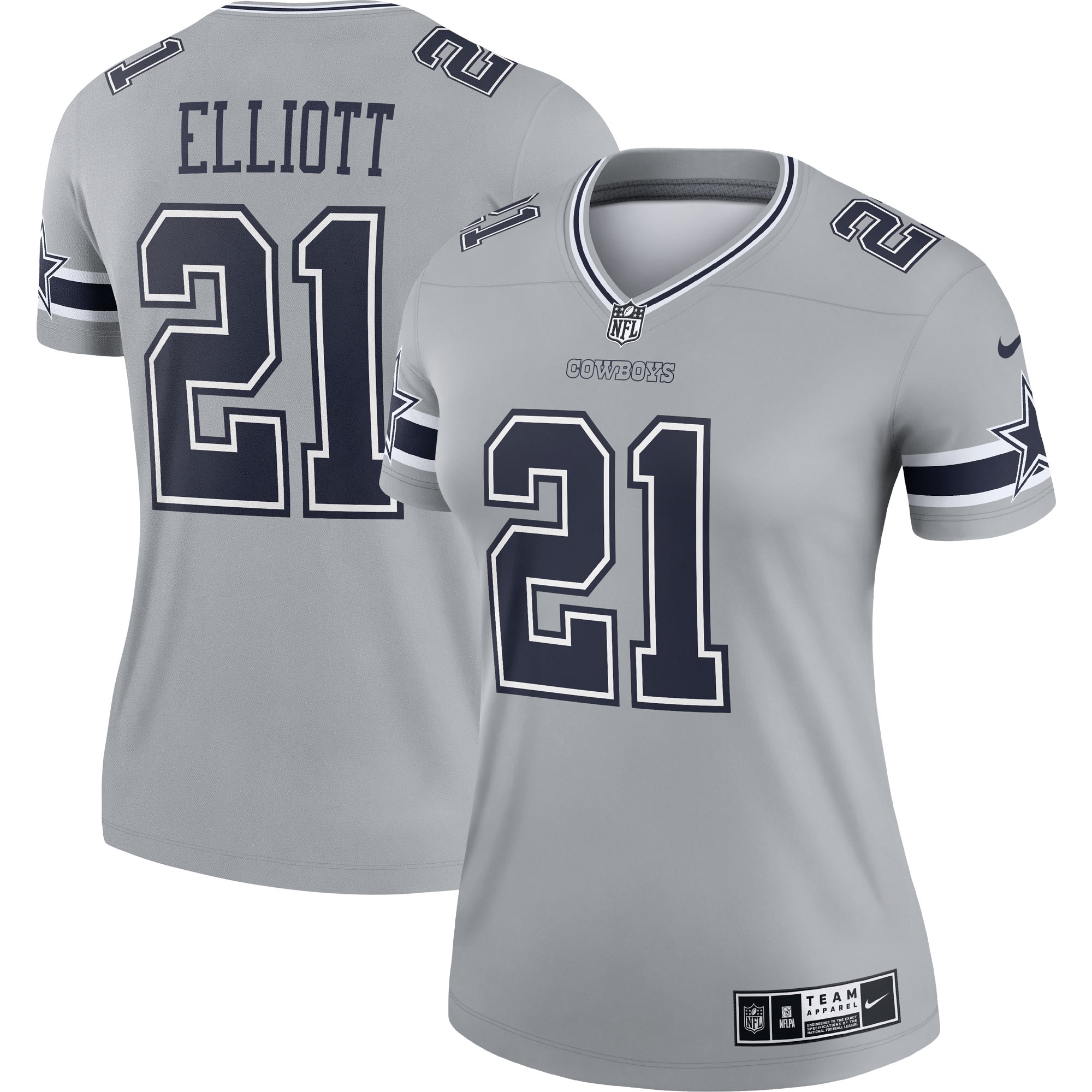 Ezekiel Elliott Dallas Cowboys Inverted Legend Jersey - Women's