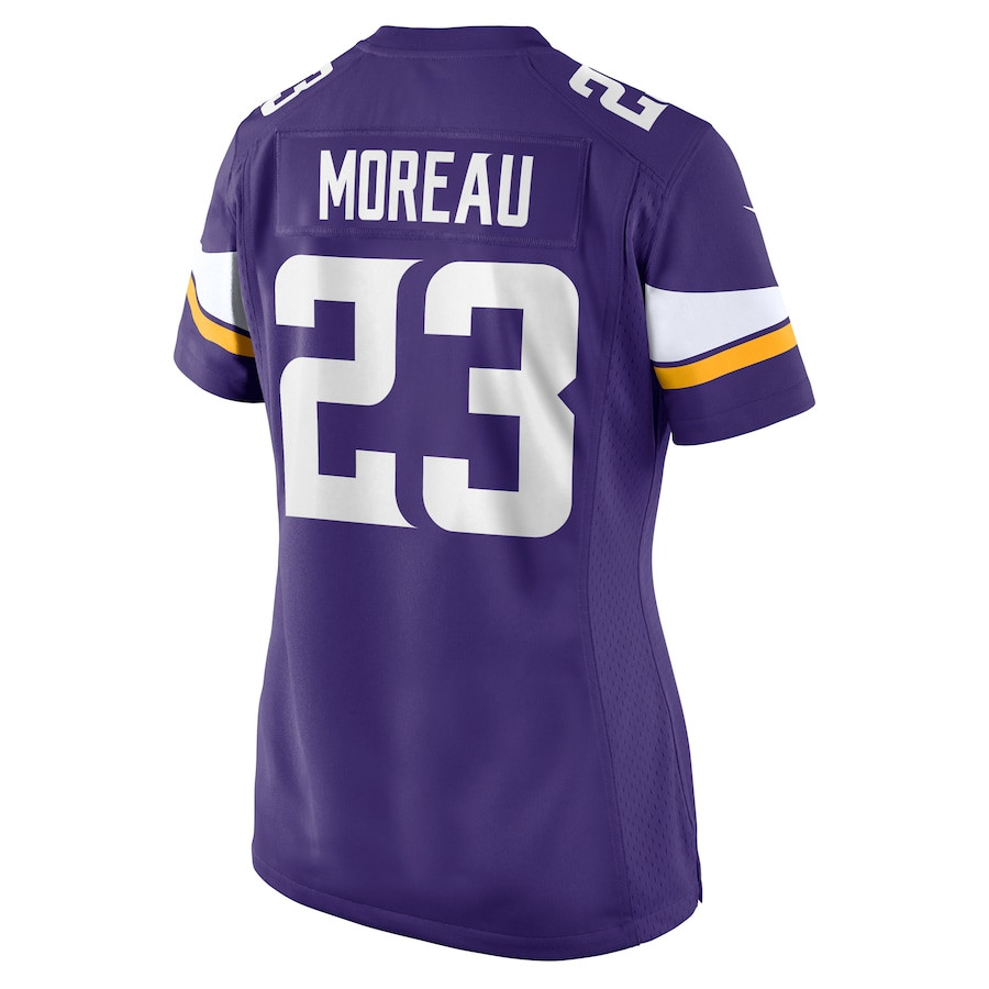 Fabian Moreau #23 Minnesota Vikings Game Jersey - Women's | Purple - Image 3