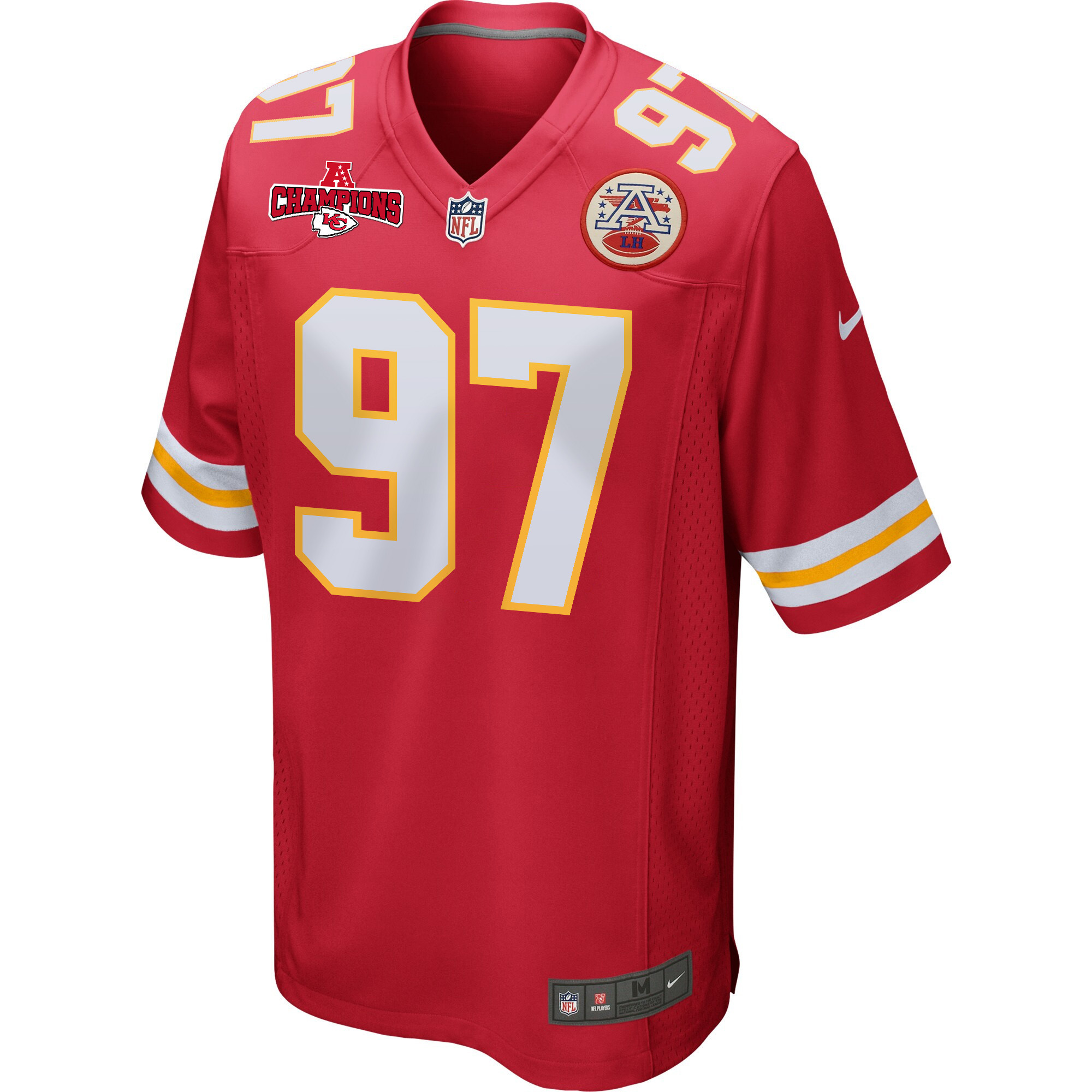 Alternative view of Felix Anudike-Uzomah #97 Kansas City Chiefs Game Jersey - Men's | Red