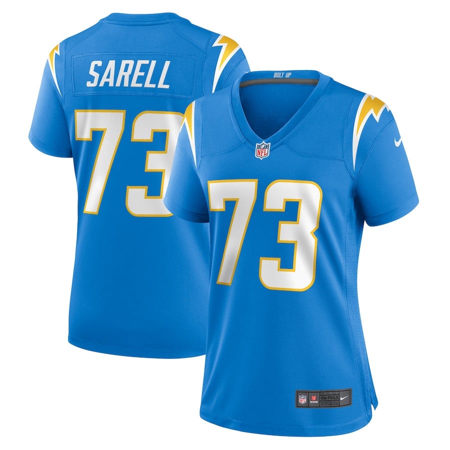 Foster Sarell #73 Los Angeles Chargers Game Jersey - Women's | Powder Blue