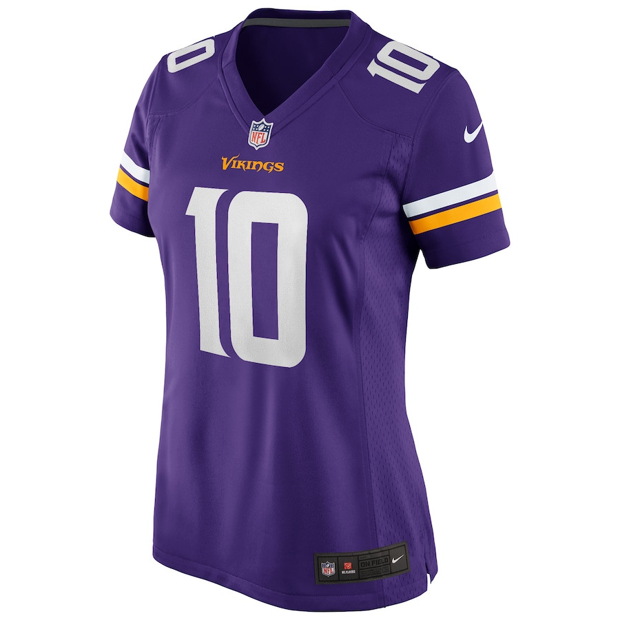 Alternative view of Fran Tarkenton #10 Minnesota Vikings Game Jersey - Women's | Purple