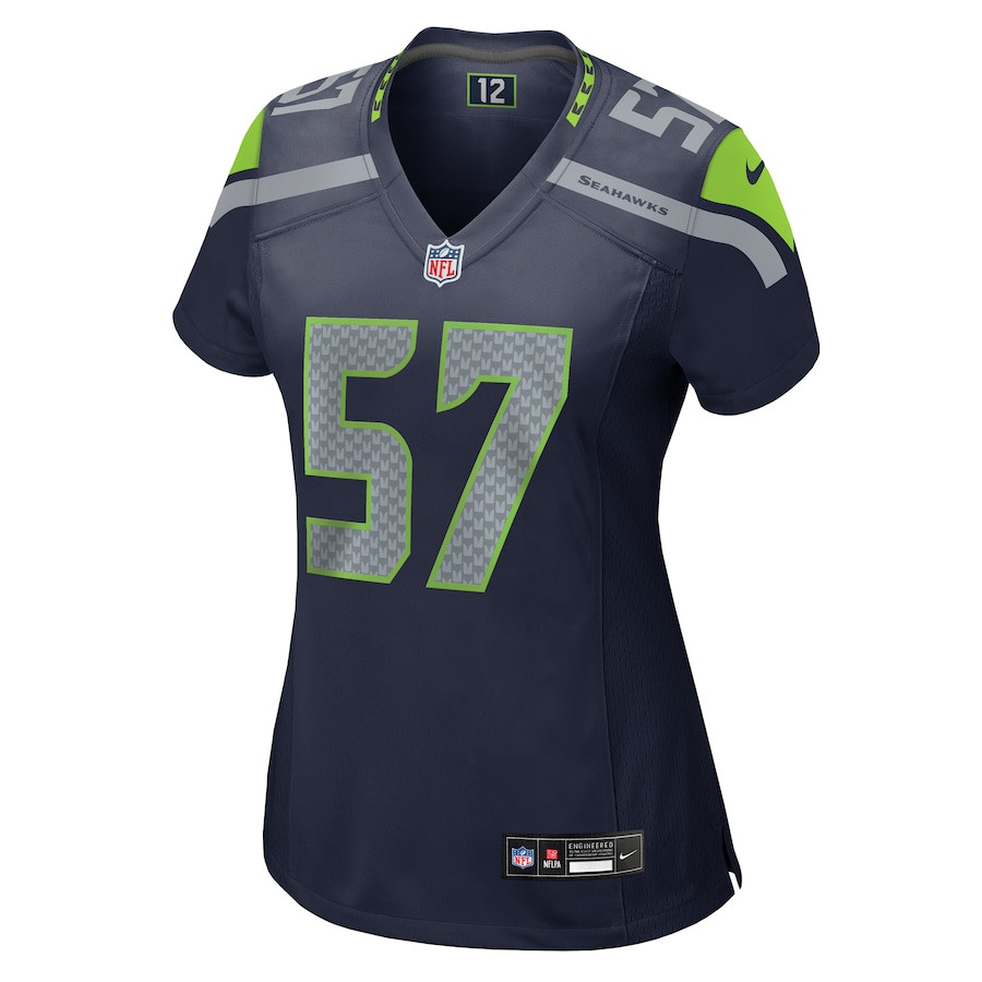 Alternative view of Frank Clark #57 Seattle Seahawks Game Jersey - Women's | College Navy