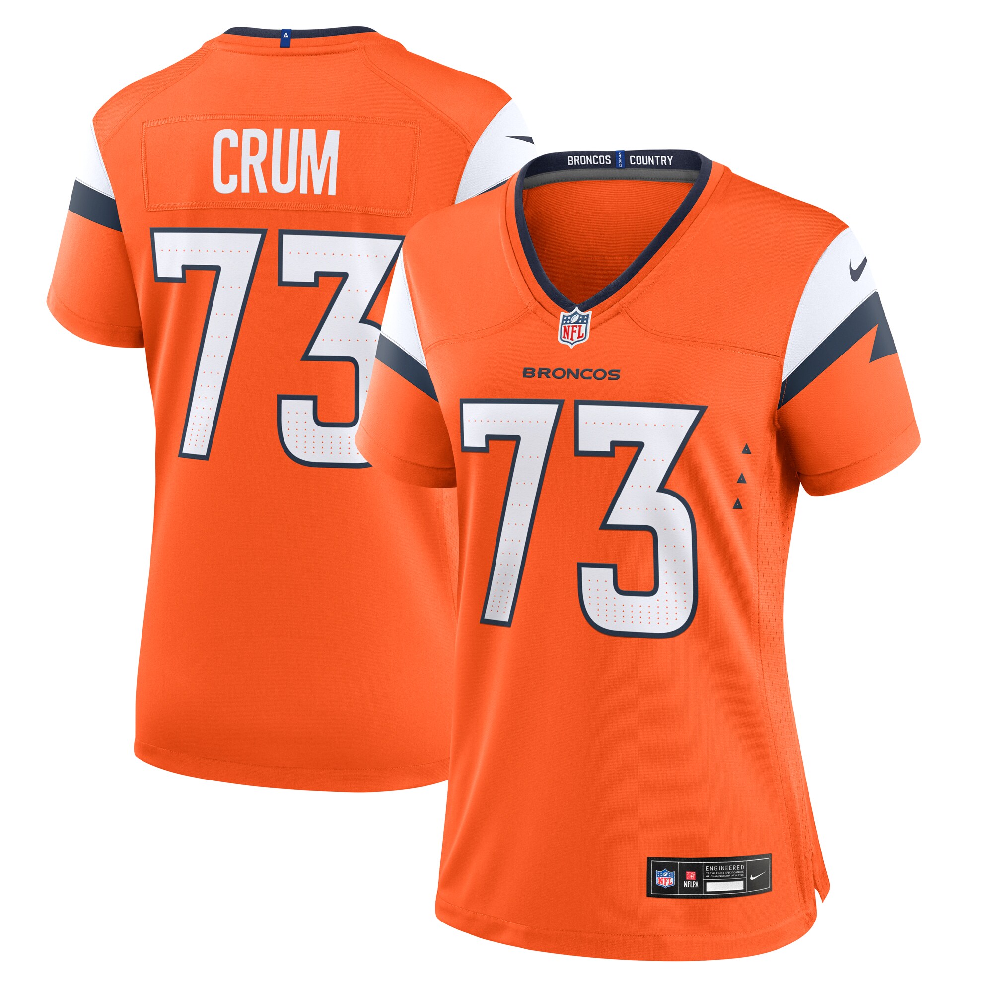 Frank Crum Denver Broncos Game Jersey - Women's