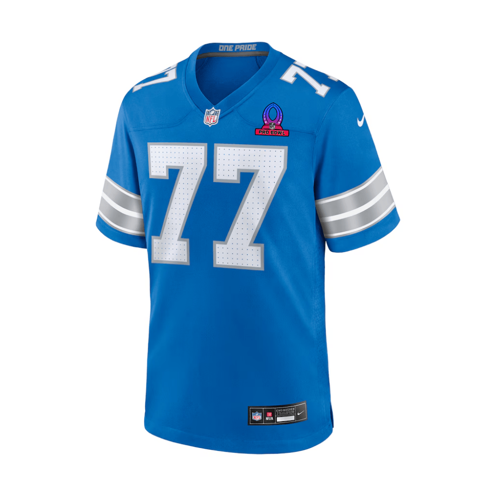 Alternative view of Frank Ragnow #77 Detroit Lions Game Jersey - Men's | Blue