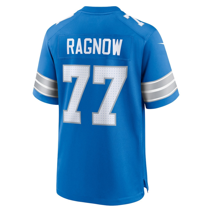 Frank Ragnow #77 Detroit Lions Super Bowl LIX Game Jersey - Men's | Blue - Image 3