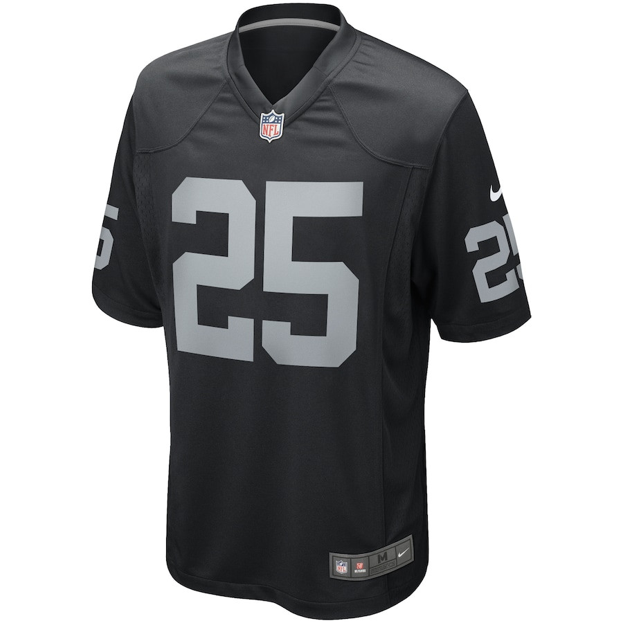 Alternative view of Fred Biletnikoff #25 Las Vegas Raiders Game Jersey - Men's | Black