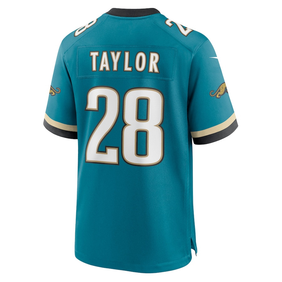 Fred Taylor #28 Jacksonville Jaguars Throwback Game Jersey - Men's | Teal - Image 3